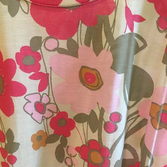 Red and Pink Floral Boho-Style Stefanel Blouse - Picture 9 of 11